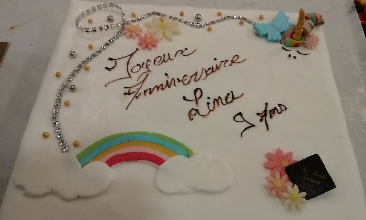 Patisserie Rizet wedding cake anniversaire arc-en-ciel